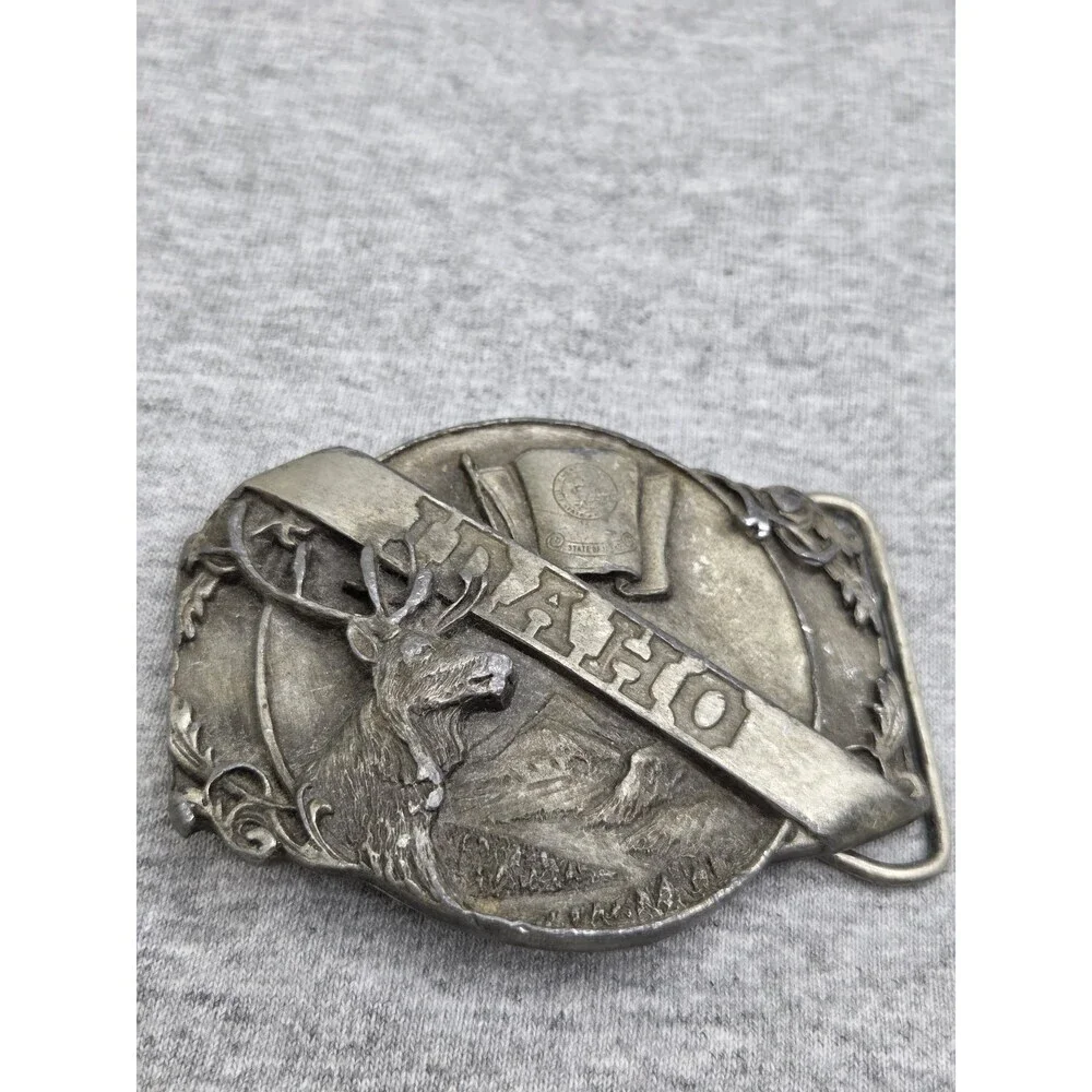 1985 Siskiyou Idaho Elk Bull Wildlife Hunting Belt Buckle